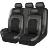 ORAVO 9Pcs Auto Set Coprisedili per Audi Q3 8U 2011 2012 2013 2014 2015 2016 2017, Comfort Antiscivolo Traspirante Copri Sedile Anteriori e Posteriori,A/Black