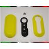 Car Passion TOPBEST Cover Chiave Guscio + Tasti TASTINI in Gomma + Gancio Portachiavi Compatibile con Fiat 500 Grande Punto Evo Bravo Panda 500L Lancia Y YPSILON MUSA Delta SCOCCA Giallo