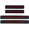 LLWQuanZSS EAGLEG 4 Pezzi Fibra di Carbonio Battitacco per Auto Sticker, per Ren-Ault CAPTUR, Pellicola del Protezione Davanzale Portiera Auto Anti-Graffio Scuff Adesivi Decorativi Accessori,Red