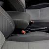 Wood Company Bracciolo portaoggetti Compatibile con Aygo X (2021-2025)- Montaggio in Punti Originali (4. Tessuto Nero con Cuciture Bianche)