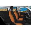 Rebeca Shop® Coprisedili Auto Compatibili per Panda Seconda e Terza serie (mod.169 e 310) Made in Italy Set anteriori e posteriori (Schienale 50-50, Nero/Arancio)