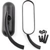 APEBAZY Specchietto retrovisore ovale per moto, con viti da 8 mm e 10 mm, nero, retrò, per Touring Cafe Racer, Roller Cruiser Sportster XL883 1200 48 72