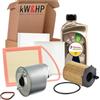 kW&HP KIT TAGLIANDO 4 FILTRI (ARIA, OLIO, CARBURANTE, ANTIPOLLINE) + 5LT OLIO MOTORE ORIGINALE 5W30 PER 208, 2008, C3 II