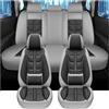 DSSJDKH Coprisedile Auto Coprisedili Auto Universali Impermeabili In Pelle A 5 Posti Per BMW Serie 1 E87, Accessori Interni Set Copri-Sedile Universale(Gray Black)