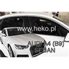 J&J AUTOMOTIVE Deflettori d'Aria per Audi A4 B9 4-Porte Berlina 2015-2024, Set da 4 Pezzi, Nero Fumé Oscurato Heko