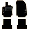 QUEMAR Tappetini Auto compatibili con Renault Clio IV e Grandtour 2012-2019/ Kit Tappeti Moquette e Gomma su Misura (Set 2 Anter.+ 2 Poster.)/Ricami e Colori Personalizzati (2 Ricami, Bordo Beige)