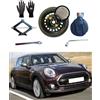 D'ANGELO 1988 Kit Ruotino di Scorta 17 compatibile con Mini Clubman Cooper D/S/SD F54 con Cric, Chiave, Guanti e Sacca