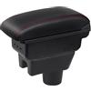 YJYWZH Bracciolo per Mitsubishi Space Star 2014-2018 con USB e USB-C | 2 Porte USB e 1 USB-C, Doppio vano portaoggetti, Bracciolo centrale scorrevole, Pelle PU, Base specifica per veicolo
