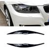 IDENUONA Copertura per faro anteriore e sopracciglio, per BMW 3 Seires E90 E91 2005 - 2012, nero lucido, effetto fibra di carbonio