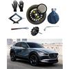 D'ANGELO 1988 Kit Ruotino di Scorta 16 compatibile con Mazda CX-30 con Cric, Chiave, Vite, Guanti e Sacca 125/90R16