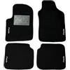 Generico Set Tappetini Auto Fiat Panda, 4 Pezzi in Moquette Nera, con Bordino Velcrato Antiscivolo (4 ricami laterali, moquette standard 6mm)