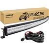 RIGIDON curva 52 pollici 130cm 300W barra led fuoristrada con 12V cablaggio | impermeabile barra luce led, per auto trattore camion SUV ATV barca 4x4 veicoli offroad, 6000K bianca, faretti fendinebbia
