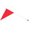 Parliky Asta Portabandiera e Materiali Resistenti per Atv e Motociclette con Bandiera Triangolare Rossa Facile Installazione in Plastico e Metallo per Alta Visibilità Off-road