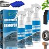 Pnedeodm Iron Powder Remover Spray, Multi-functional Quick-Acting Rust Removal Spray, Car Rust & Iron Particle Remover Spray, Multipurpose Iron Spray for Wheels, Metal Tools, Chains,Stainless Steel (3Pcs)