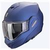 Generico Scorpion. Casco Exo-Tech Evo in fibra Modulare Reversibile Flip Ble metallic (L)