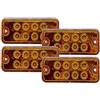 MASO 4pcs luci di posizione laterali 12 V/24 V universale indicatore di luci di posizione LED, luci anteriori con arancione ambra lampadine per camion caravan Van camion auto Bus