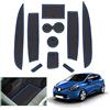 GAFAT Clio 4 2013-2019 - Tappetino antiscivolo in gomma per console centrale, bracciolo, portabicchieri, cuciture porte (blu)