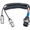 Sertplas Adattatore a spirale elettrica a 15 poli | Cavo a spirale adattatore 15 poli su 2 x 7 poli | Cavo adattatore in alluminio per camion | 24 Volt - adatto per camion | veicoli trainanti | NFZ | rimorchio