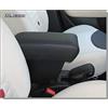 Drive Design Bracciolo Compatibile 500L 2012-2017 Ecopelle Nero Cuciture Nere Regolabile in Lunghezza con Grande portaoggetti Formato XXL armrest mittelarmlehne 500L dal 2012 al 2017