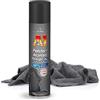 detailmate Dr. Wack Pulizia Interna - Set di pulizia per tessuti e Alcantara: Dr. Wack A1 Detergente per tessuti/Alcantara Pro 400ml Flacone spray Premium Panno in microfibra 40x40cm, 320GSM