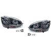 Johns, Set di fari allo xeno anteriore adatto per VW Golf V 1K 5M 10/2003-05/09 D2S H7 sinistra e destra + fendinebbia + lampadina