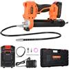 VEVOR Ingrassatore a Batteria Senza Fili, Pressione Massima 55 MPa Ingrassatore Elettrica, Batteria 2,0 Ah e Luce LED, Custodia per Trasporto, Grilletti a Velocità Variabile, Ingrassaggio di Macchine