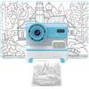 Jectse Fotocamera di Stampa da 48 MP 1080P HD, Doppio Obiettivo Anteriore e Posteriore, Fotografia Temporizzata, Zoom Digitale 16X, Schermo IPS da 2,4 Pollici, Schizzi Divertenti, (BLUE)