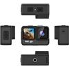 KIMISS Fotocamera Sportiva Impermeabile con Display a Doppio Schermo + Action Camera 4K 60FPS Fotocamera Sportiva WiFi da 24 MP Obiettivo Grandangolare da 170° Perfetta per Immersioni,