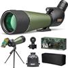 Gosky Flagship 25-75x80 - Cannocchiale con treppiede, borsa per il trasporto e supporto rapido per telefono BAK4, cannocchiale impermeabile per bird watching bersaglio, versione aggiornata