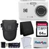 PHOTO4LESS Kodak PIXPRO FZ45 - Fotocamera digitale + custodia per fotocamera Point & Shoot + scheda di memoria SD Transcend da 64 GB + portafoglio per schede di memoria Tri-fold + lettore di schede USB Hi-Speed