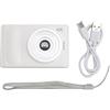 MUNEFE Fotocamera Digitale 4K, Fotocamera per Vlogging con Messa a Fuoco Automatica, Fotocamera con Zoom Digitale 48MP 16X per Fotografia di Viaggio e Strumento di Vlogging Video (Bianco)