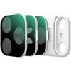 Generic Set di filtri magnetici per iPhone 17 Pro/Max, CPL/Black Mist 1/4/filtri UV in vetro ottico, anti-impronte, portatili, per obiettivo della fotocamera (per iPhone 17 Pro Max Argento)