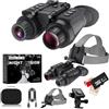 BraveKing Binocolo Visione Notturna Montato Sul Casco 4K con Effetto Visione 3D Zoom 8X Digitale Infrarossi Regolazione Completamente Indipendente Visore Notturno, Casco NGV per Adulti, 32G Scheda