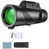 QAXRZCUCD Telescopio Monoculare 80X100 HD Zoom A Lungo Raggio Bak4 Prismatico Con Clip For Telefono Treppiede Caccia Campeggio Birdwatching Escursionismo Oculare Potente E Ingrandimento(Black standard)