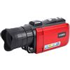 Yctze Videocamera 2.7K Videocamera FHD 24MP 1080P Digitale con Scuotimento 18X con Schermo a Colori Ruotabile a 270° da 0,0 Pollici 4K - Elettronica/Fotocamera e (rosso)