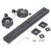 Sunwayfoto Kit di ripresa 3D Universal panning Slider Rail & 2 morsetti panoramici a rilascio rapido