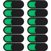 Tressify Copertura per webcam in acrilico, indicatore di stato verde/rosso scorrevole, laptop, tablet, compatibile con PC, facile da usare, set da 12 pezzi, 10 in 4 cm