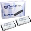 Trade-Shop 2 X Fotocamera ad alte prestazioni Li-Ion batteria per Samsung Digimax A5 A6 A7 A50 A400 A402 A55 W 101 202 240 250 301 324 350SE 360 370 401 420 430 530 V4 V70 GX - 1S GX-10 1L Traveler dc4300 sostituisce CRV3 rcr-p2 V3 CR-V3