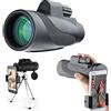 WANWEN 40X60 Cannocchiale Monoculare Ad Alta Potenza Per Bird Watching Viaggio Concerto Sport Gioco Con Adattatore Telefono Treppiede, Telescopio Monoculare little surprise