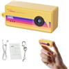 YUEHISY Portachiavi Piccolo per Fotocamera Digitale, Videocamera Portatile HD 1080P con 5 Filtri retrò, Obiettivo Grandangolare 130°, per Viaggi, Feste (YELLOW)