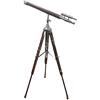 Nautical Replica Hub Telescopio con Doppia Canna in Pelle Marrone con Supporto treppiede