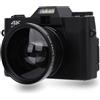 Yanmis Fotocamera Digitale, Videocamera 60FPS 56MP 4K con Touchscreen IPS da 3 Pollici con Rotazione di 270°, Zoom Digitale 16X, Scheda di Memoria 32G Integrata, Webcam Vlogging per