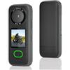 Generic F3 4K Thumb Action Camera, 1,4 pollici touchscreen, 3,5 ore di durata della batteria estesa ad alta sensibilità, doppio microfono ad alta sensibilità, fotocamera casco bicicletta, moto, supporto, vlog