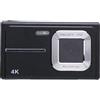 Asixxsix Fotocamera Digitale, Registrazione Video da 48 MP 1080p 5x Digital Zoom AF AutoFocus da 2,4 Pollici Videocamera Compatta, Fotocamera Vlog per Student Travel Party (BLACK)