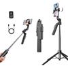 LICAEVEY Treppiede Stabilizzatore per Telefono con Rilevamento Automatico del Corpo del Viso, Selfie Stick Estensibile con Rotazione a 360°, Telecomando Wireless, Gimbal AI per OS X
