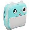 Shanrya Fotocamera per Stampa, Mini Fotocamera Digitale ABS per Oltre 3 Anni per Scattare Foto (BLUE)