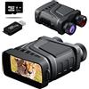 NGBFF Visore Notturno, Binocolo for visione notturna ricaricabile 850nm Infrarossi HD 5X Zoom digitale Telescopio Occhiali notturni for la sorveglianza del campeggio di caccia,per birdwatching, sport all'a