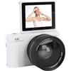 Elprico Camera Digitale 4K per Fotografia, Fotocamera da Vlogging da 64 MP per YouTube con Schermo di Lancio da 2,8 a 180 °, Punto Zoom Digitale 18x e Spara Camara con AI Anti-shake,