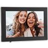 Topiky Cornice Digitale da 10,1 Pollici, Touch Screen LCD a LED con Risoluzione 1280x800 e WiFi, Multifunzionale per la Condivisione Remota di Foto di Famiglia e Video (Spina europea)