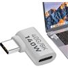 Generico 2PACK USB C Adattatore ad angolo retto - Adattatore PD 140W TYPE C A USB, 8K 60Hz 40GBPS Trasferimento di dati | Extender da maschio a femmina C 4.0 per telefono Tablet per laptop